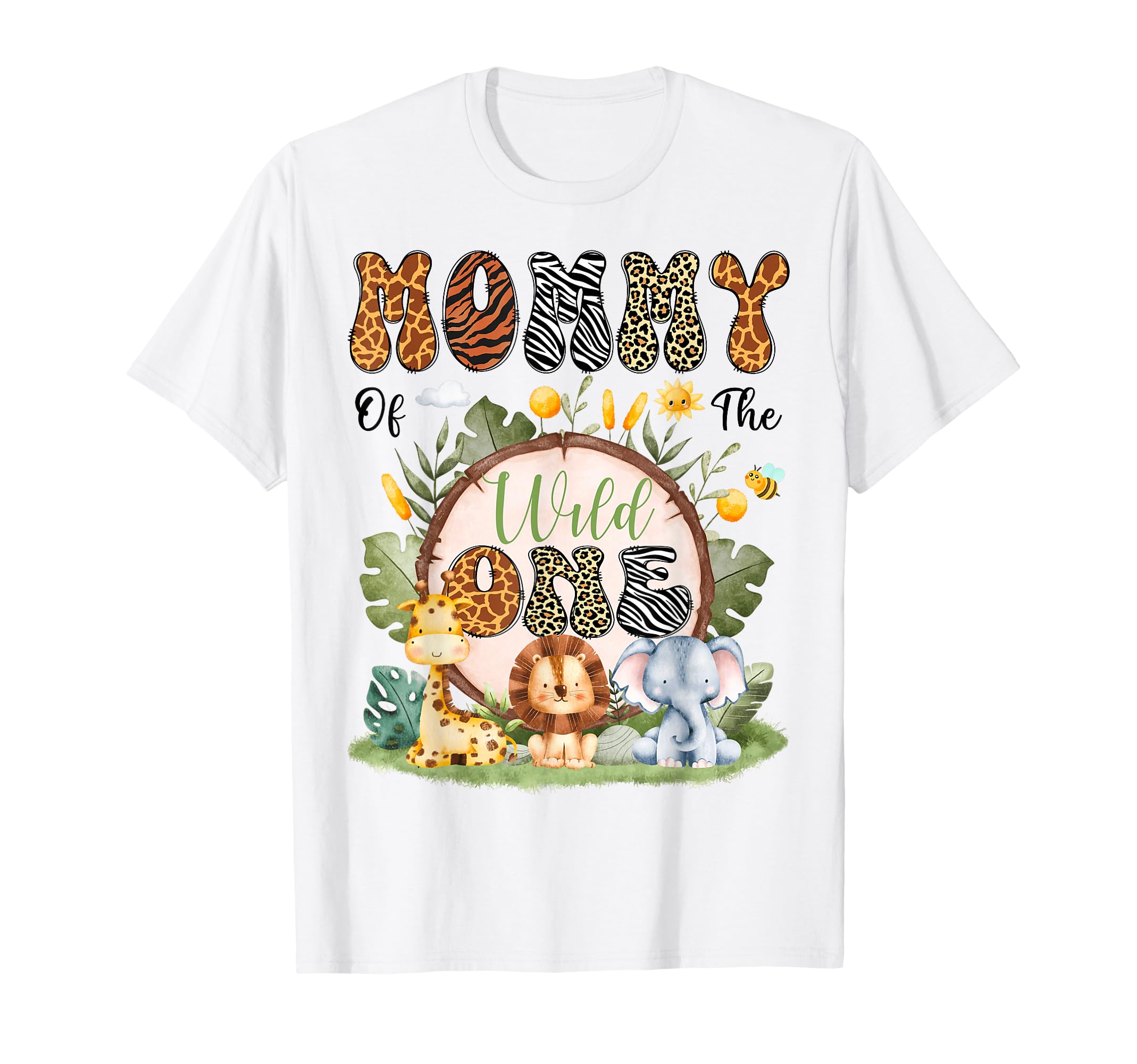 Mommy Wild One First Bday Safari T-Shirt - Aesthetic Graphic for Adults - T-Shirt, Sweatshirt, Hoodie