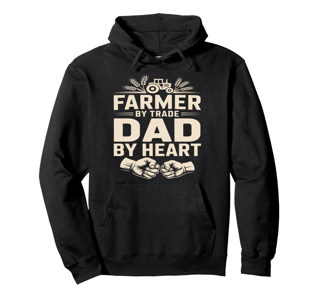 Farmer Trade Dad Heart Tractor Hoodie - Casual Everyday Wear Unisex - T-Shirt, Sweatshirt, Hoodie