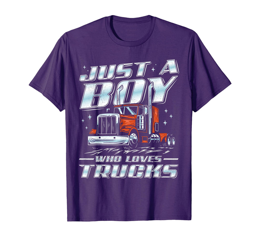 Just Who Loves Trucks Trucker Semi T-Shirt - Casual Everyday Wear Unisex - T-Shirt, Sweatshirt, Hoodie