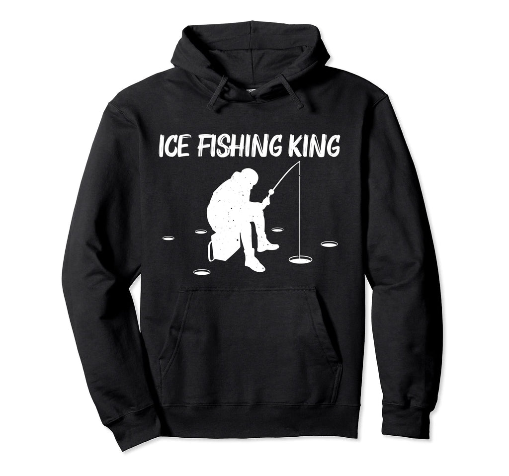 Funny Ice Fishing Dad Ice Hole Hoodie - Aesthetic Graphic for Adults - T-Shirt, Sweatshirt, Hoodie