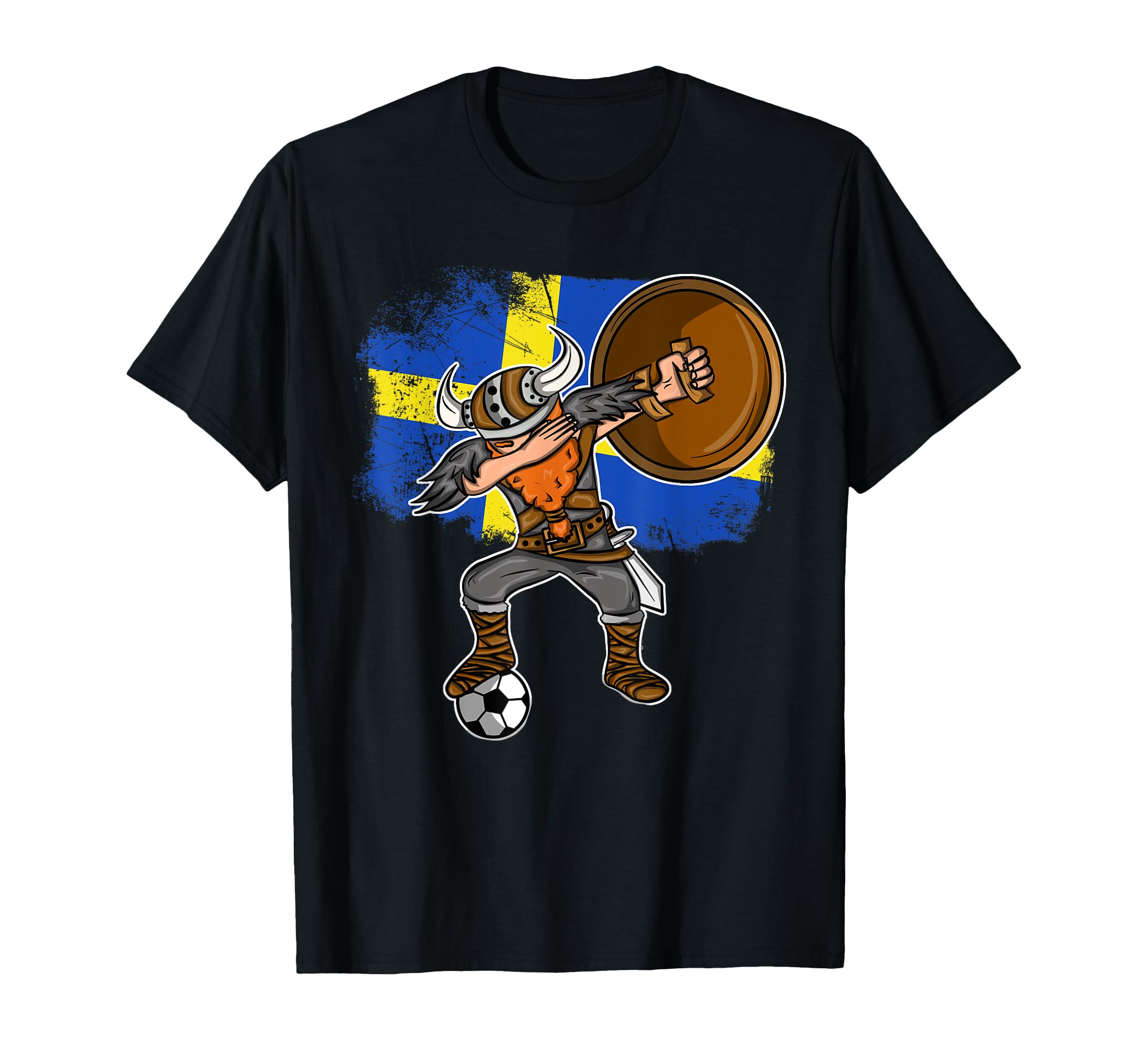 Swedish Viking Soccer Dabbing T-Shirt - Minimalist Print Unisex - T-Shirt, Sweatshirt, Hoodie