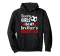 Brothers Biggest Fan Soccer Sister Soccer Hoodie - Graphic Print Men Women - T-Shirt, Sweatshirt, Hoodie