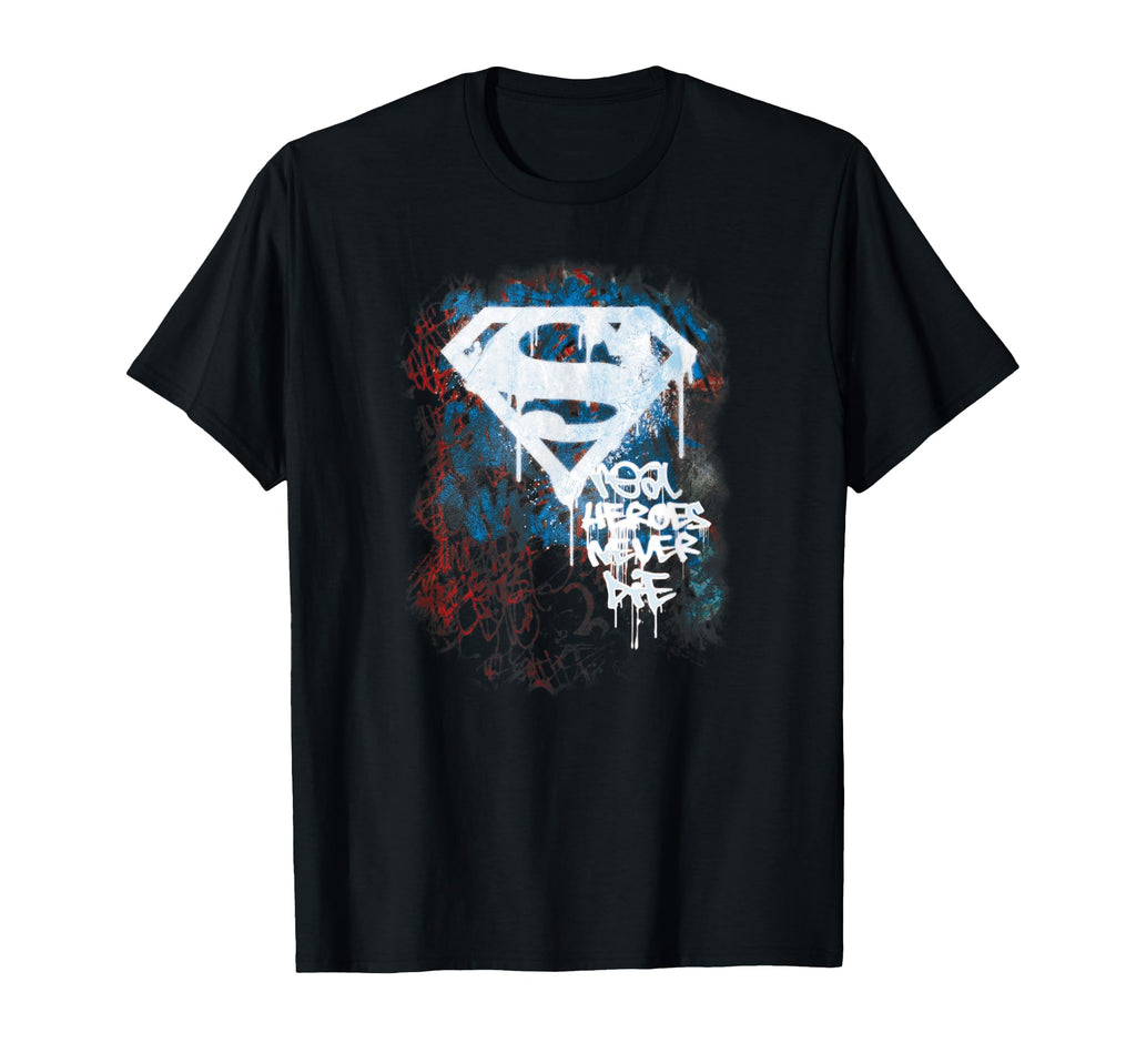 Superman Real Heroes Never Die Small T-Shirt - Minimalist Print Unisex - T-Shirt, Sweatshirt, Hoodie