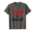 Mens Baseball Dad Squad Blk Red Letters T-Shirt - Unique Graphic Men Women - T-Shirt, Sweatshirt, Hoodie