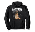 Anatomy German Shepherd Funny Dog Hoodie - Fun Novelty Design Men Women - T-Shirt, Sweatshirt, Hoodie