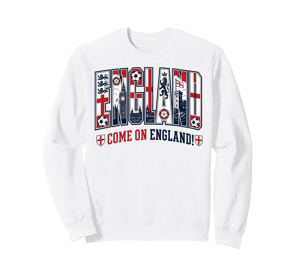 England Soccer 2026 British Sweatshirt - Casual Everyday Wear for Adults - T-Shirt, Sweatshirt, Hoodie