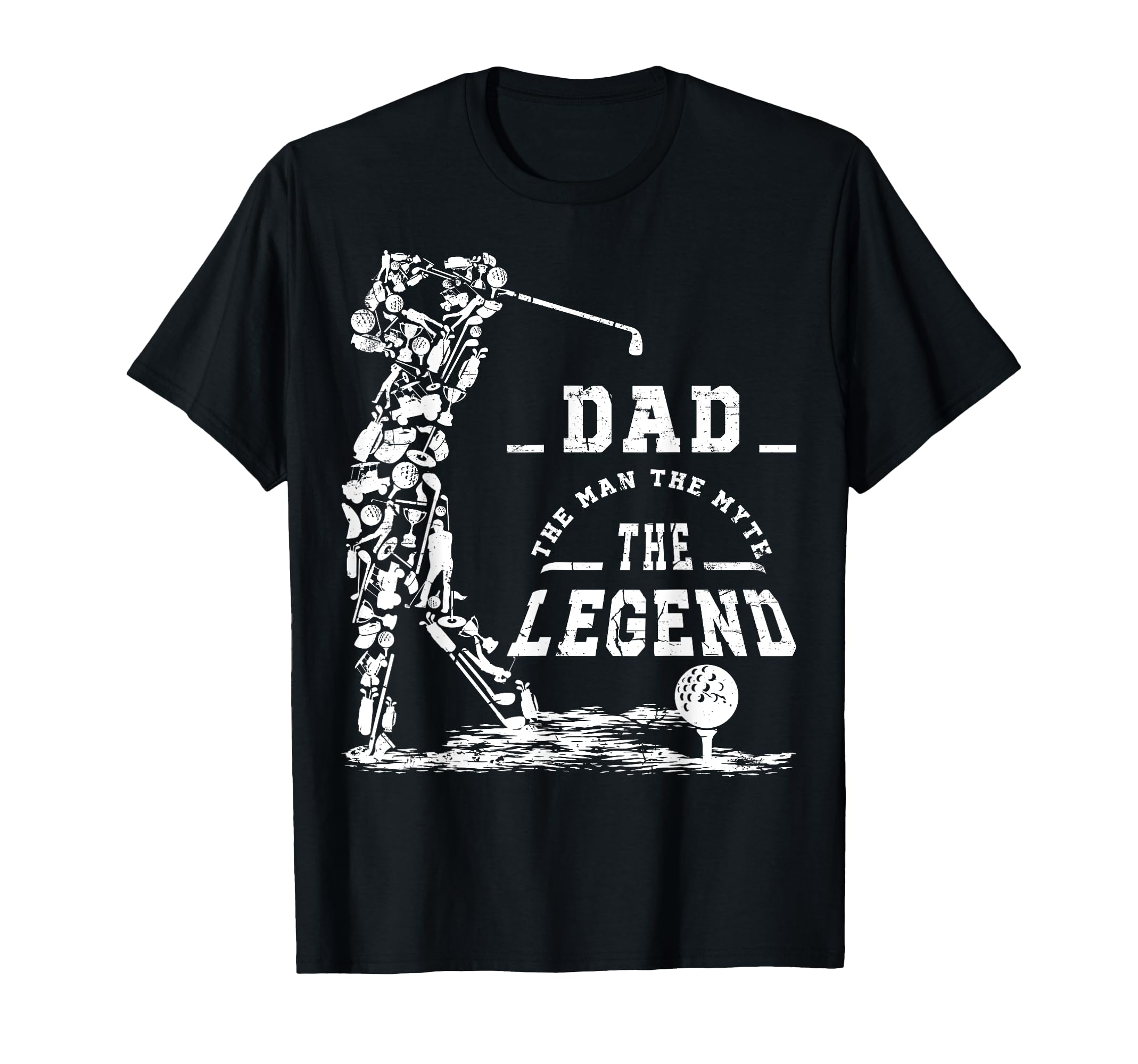 Fathers Day Golfer Dad Myth Legend T-Shirt - Unique Graphic Men Women - T-Shirt, Sweatshirt, Hoodie