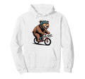 Funny Bear Cycling Cyclist Bicycle Hoodie - Fun Novelty Design for Adults - T-Shirt, Sweatshirt, Hoodie