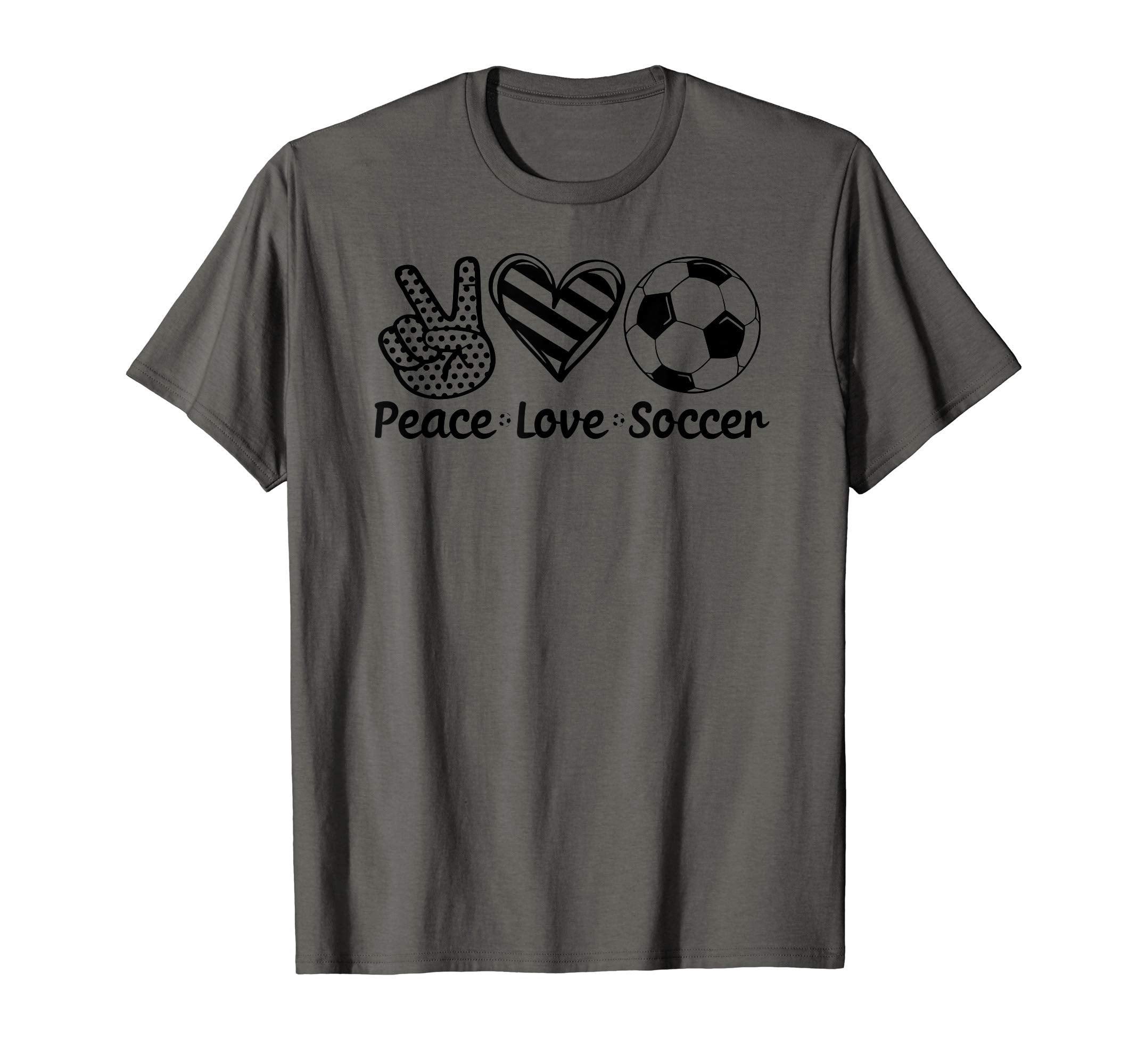 Peace Love Soccer T-Shirt - Casual Everyday Wear Men Women - T-Shirt, Sweatshirt, Hoodie