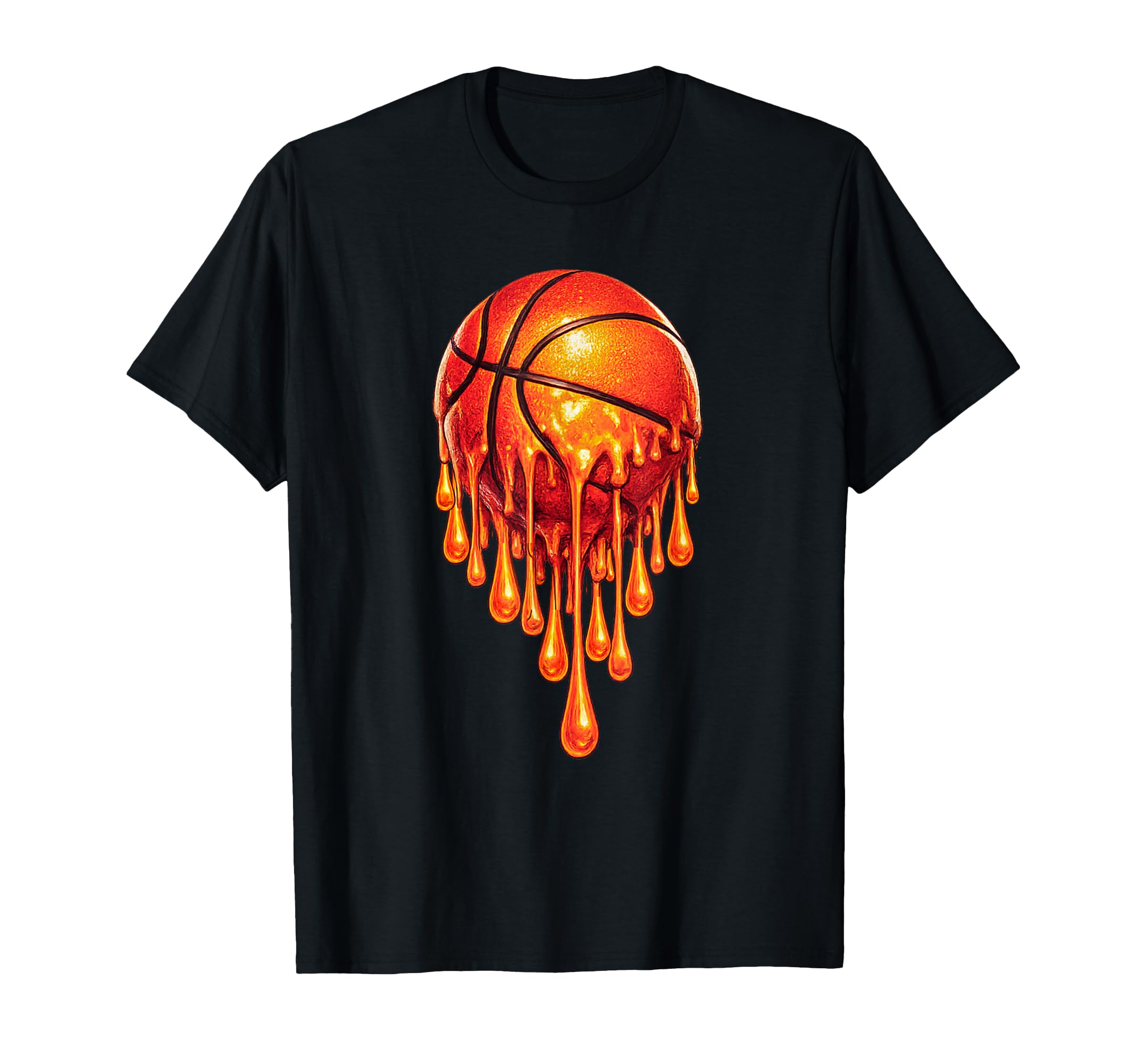 Basketball Drip Vibrant Orange T-Shirt - Trendy Graphic Men Women - T-Shirt, Sweatshirt, Hoodie