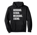 Husband Father Mechanic Legend Funny Hoodie - Minimalist Print for Adults - T-Shirt, Sweatshirt, Hoodie