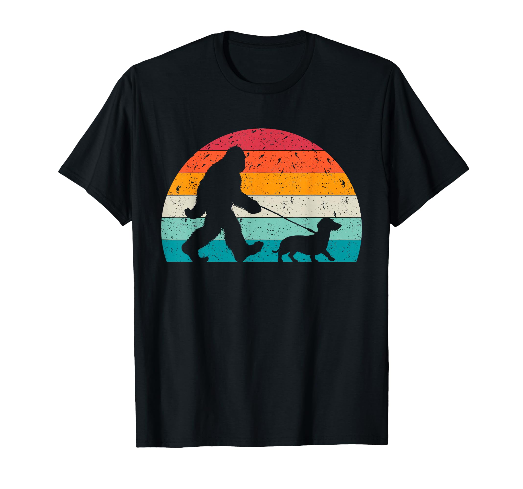 Sasquatch Lover Doxie Wiener Dog T-Shirt - Custom Art Print Men Women - T-Shirt, Sweatshirt, Hoodie