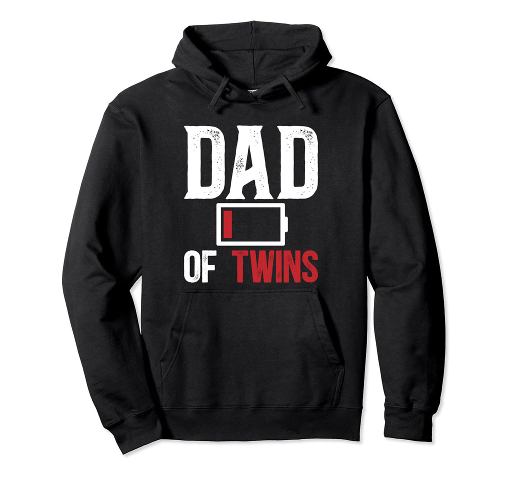 Dad Twins Empty Battery Father Hoodie - Casual Everyday Wear for Adults - T-Shirt, Sweatshirt, Hoodie