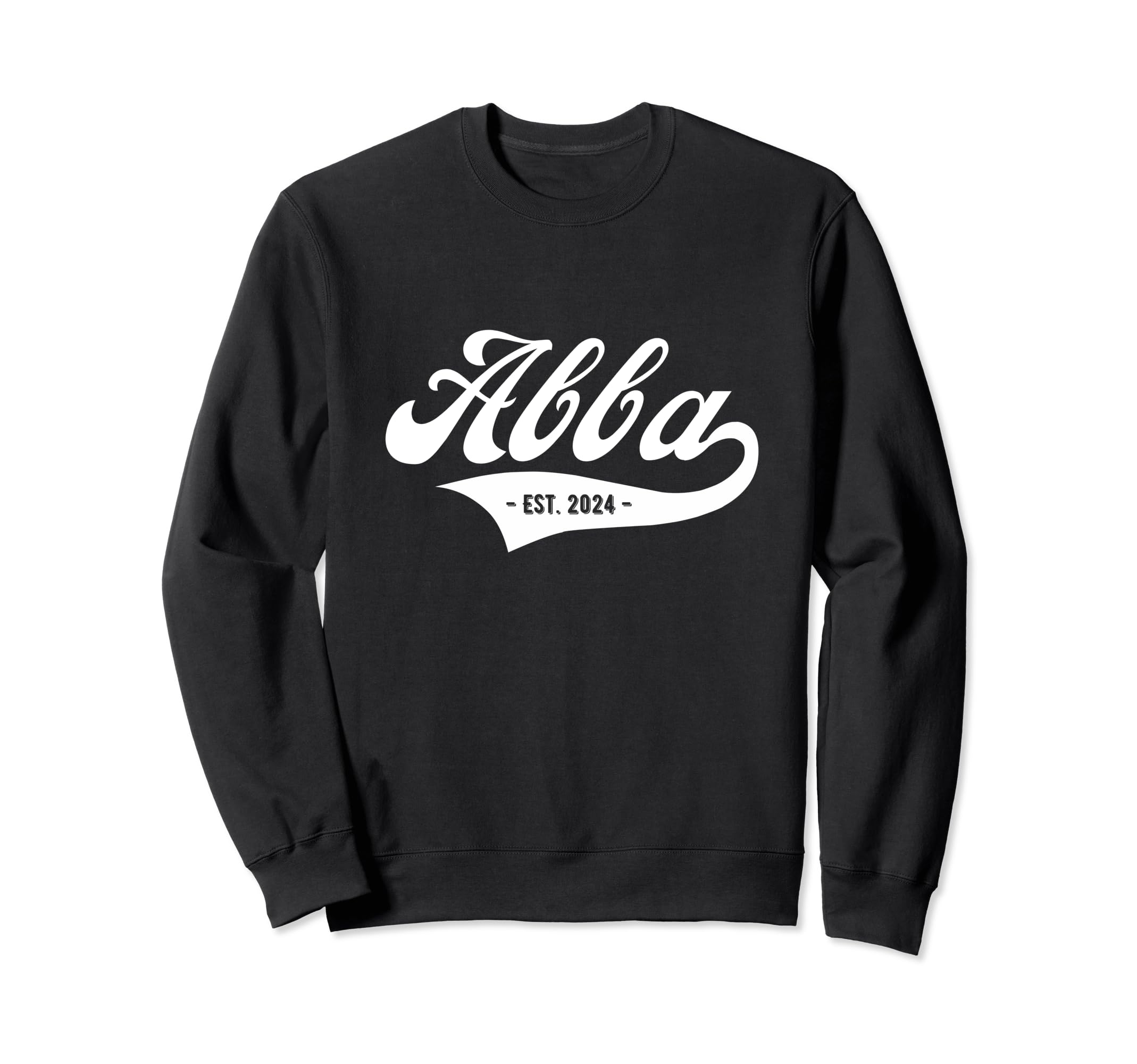 Abba Est 2024 Hebrew New Dad Sweatshirt - Minimalist Print for Adults - T-Shirt, Sweatshirt, Hoodie