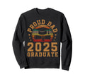 Proud Dad 2025 Graduate Father Sweatshirt - Minimalist Print Men Women - T-Shirt, Sweatshirt, Hoodie