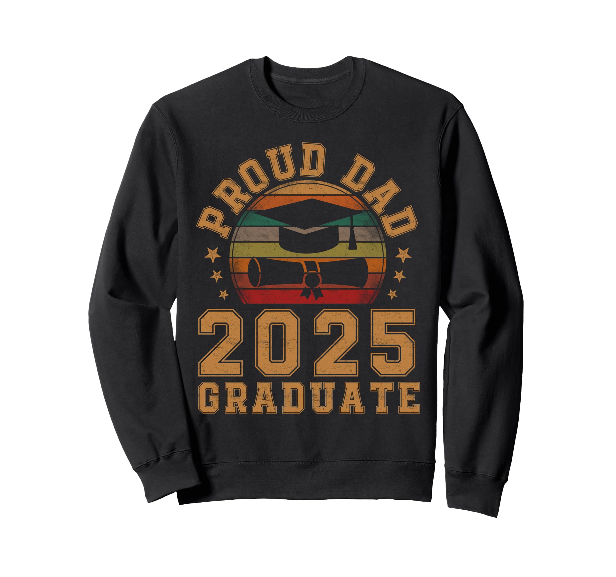 Proud Dad 2025 Graduate Father Sweatshirt - Minimalist Print Men Women - T-Shirt, Sweatshirt, Hoodie