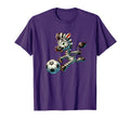 Cartoon Zebra Soccer Player T-Shirt - Minimalist Print for Adults - T-Shirt, Sweatshirt, Hoodie