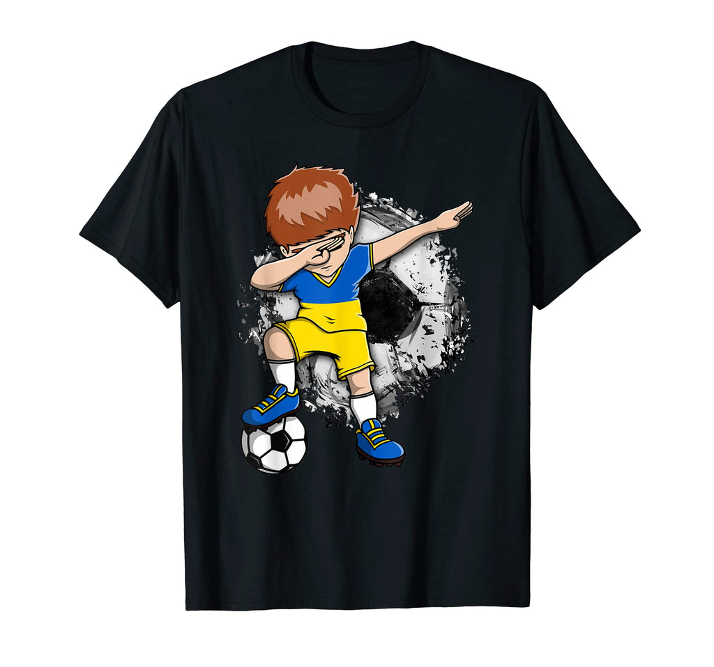 Dabbing Soccer Ukraine Jersey Ukrainian T-Shirt - Trendy Graphic Unisex - T-Shirt, Sweatshirt, Hoodie