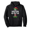 Soccer Elf Matching Family Party Pajama Hoodie - Graphic Print Unisex - T-Shirt, Sweatshirt, Hoodie