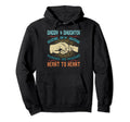 Daddy Daughter Side Side Fathers Day Hoodie - Minimalist Print for Adults - T-Shirt, Sweatshirt, Hoodie