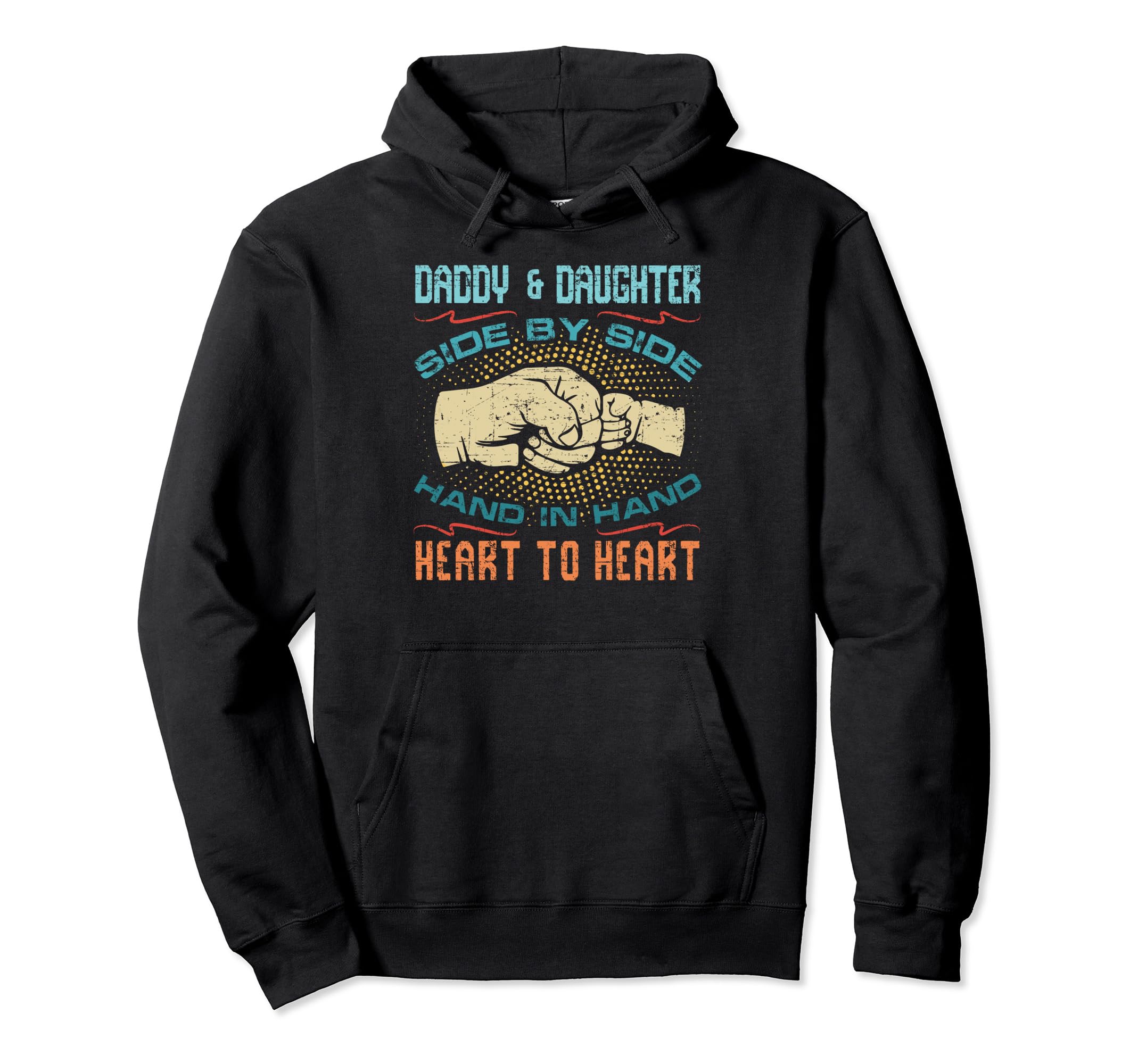 Daddy Daughter Side Side Fathers Day Hoodie - Minimalist Print for Adults - T-Shirt, Sweatshirt, Hoodie