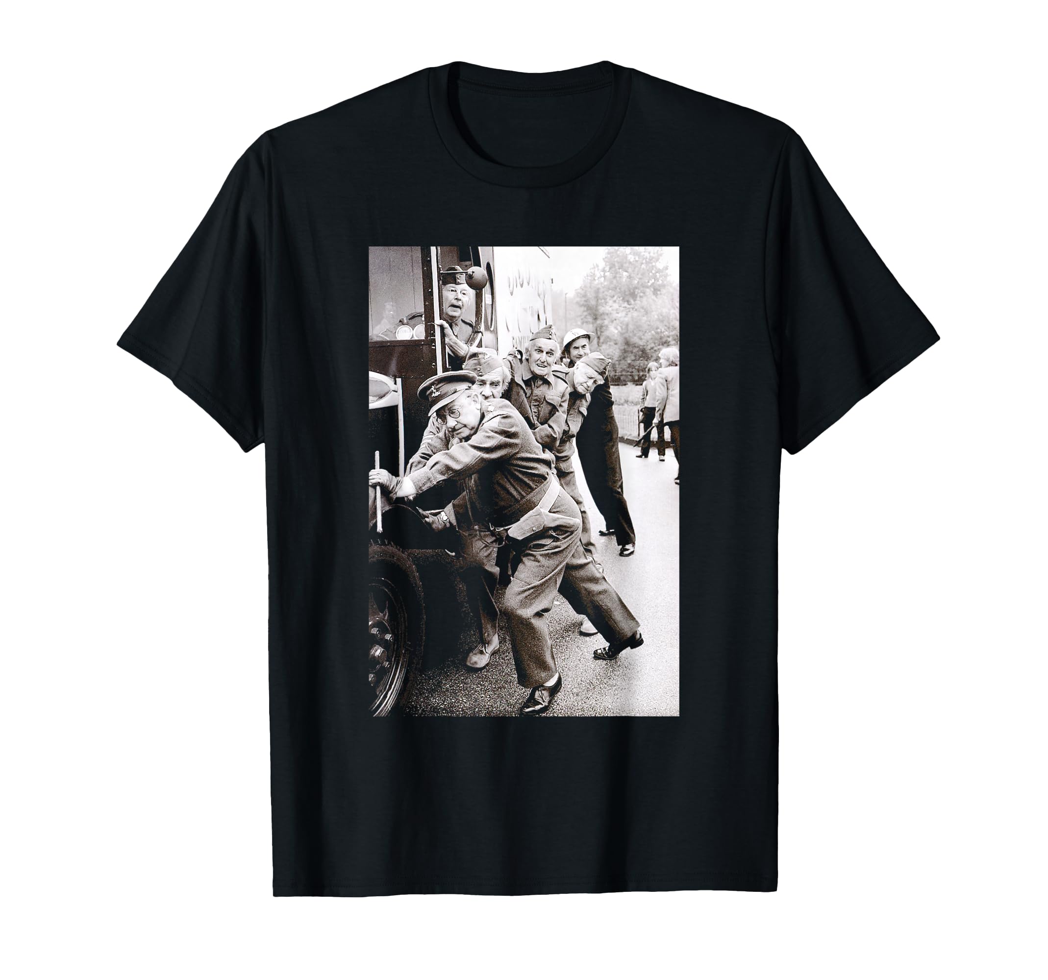 Dads Army Cast Captain Mainwaring T-Shirt - Fun Novelty Design for Adults - T-Shirt, Sweatshirt, Hoodie