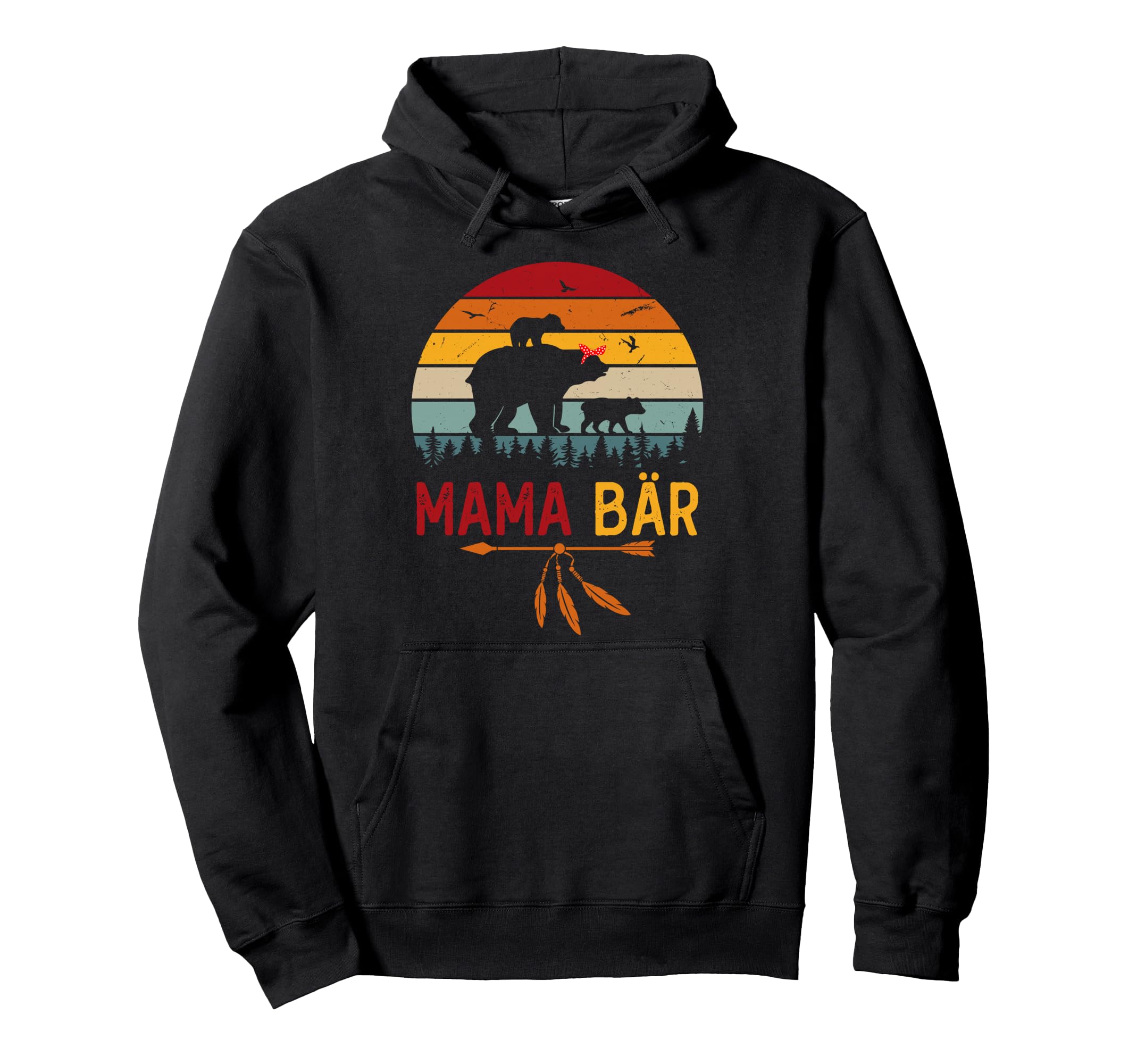 Mamabear Mothers Day Gift Mum Bear Hoodie - Custom Art Print for Adults - T-Shirt, Sweatshirt, Hoodie