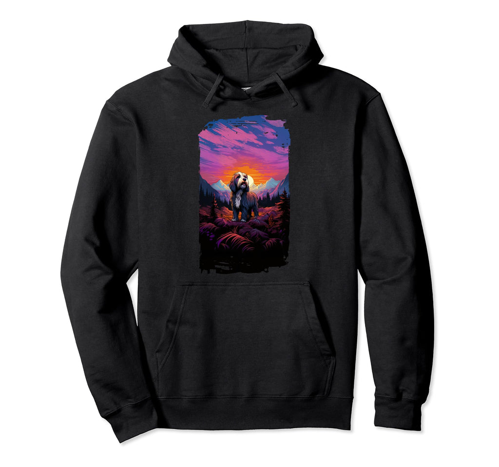 Bearded Collie Dog Mom Dad Mountain Hoodie - Fun Novelty Design Men Women - T-Shirt, Sweatshirt, Hoodie