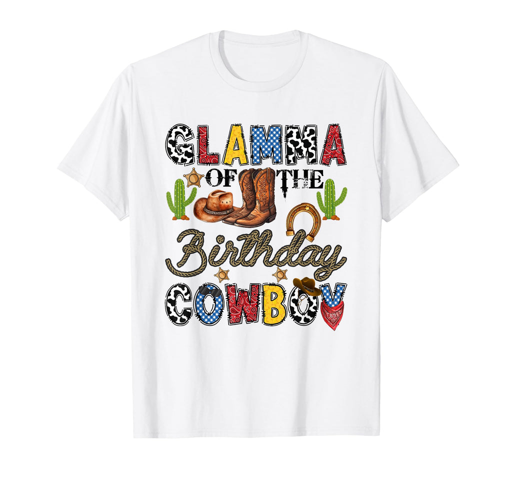 Glamma Birthday Cowboy Western Birthday T-Shirt - Unique Graphic for Adults - T-Shirt, Sweatshirt, Hoodie