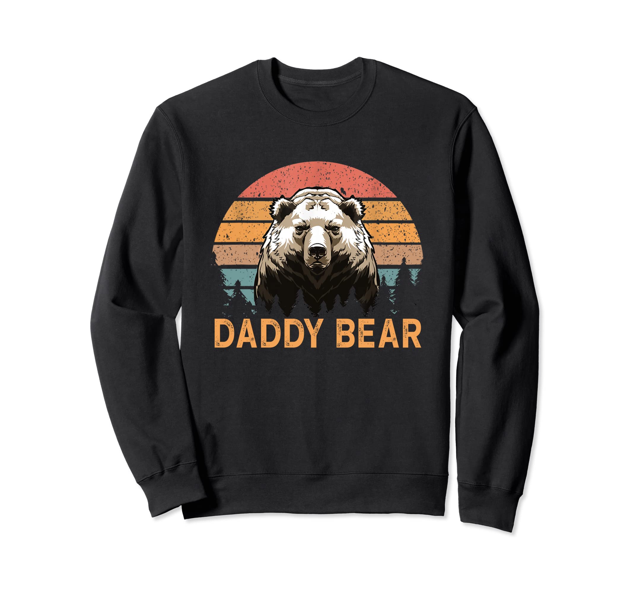 Daddy Bear Sunset Papa Dad Camping Sweatshirt - Unique Graphic Men Women - T-Shirt, Sweatshirt, Hoodie