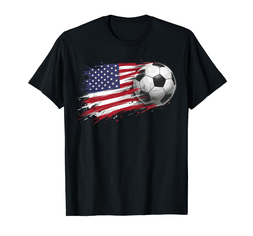 Usa Flag Soccer T-Shirt - Aesthetic Graphic for Adults - T-Shirt, Sweatshirt, Hoodie