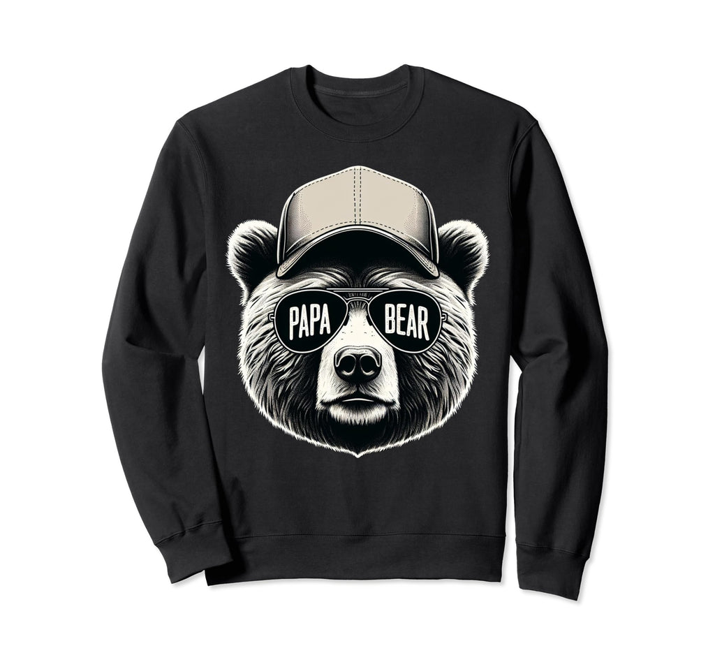 Papa Father Dad Bear Husband Sweatshirt - Custom Art Print for Adults - T-Shirt, Sweatshirt, Hoodie