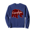Grandpa Bear Red Plaid Matching Sweatshirt - Custom Art Print Unisex - T-Shirt, Sweatshirt, Hoodie