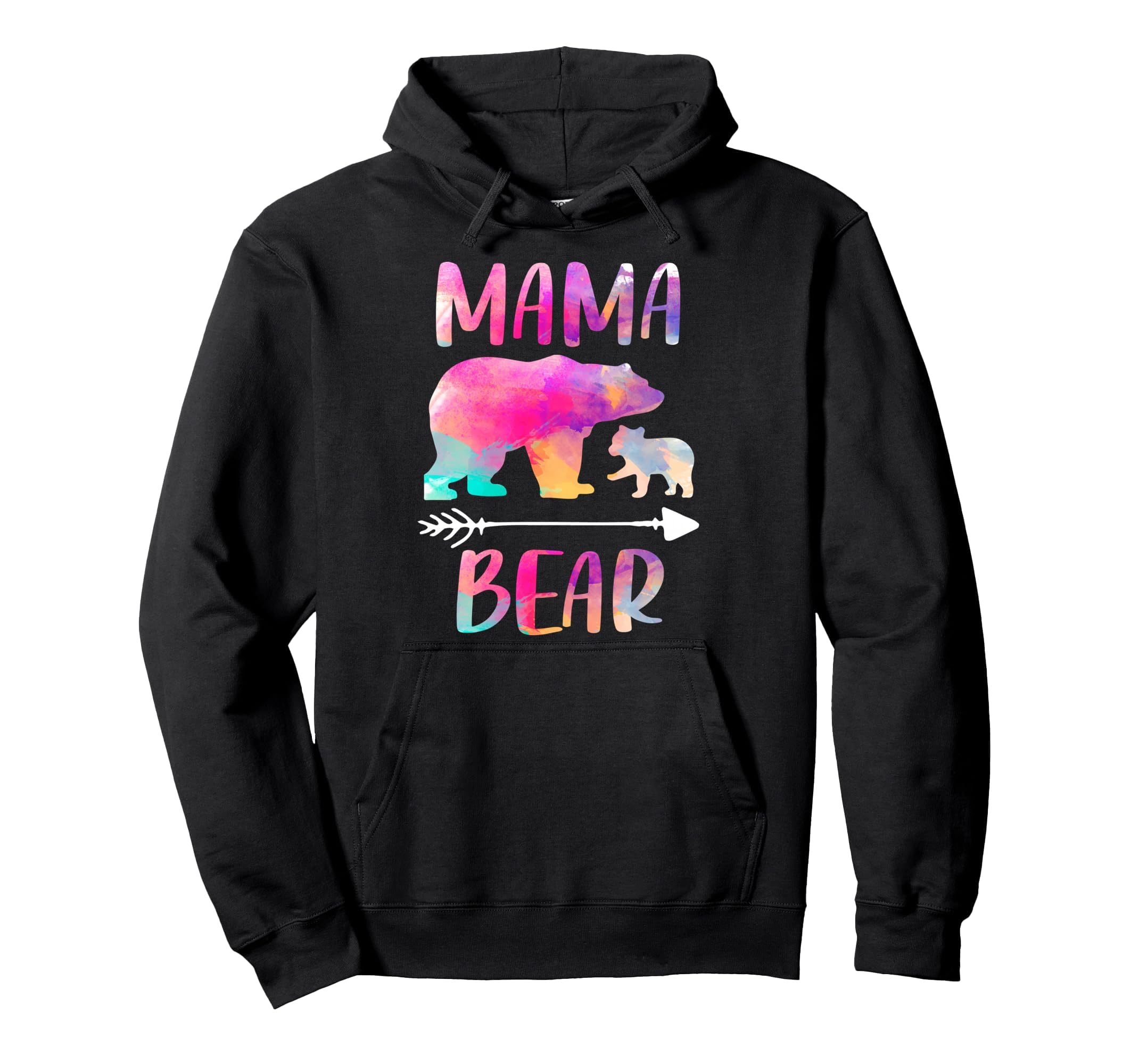 Bear Matching Family Outfits Funny Mama Hoodie - Unique Graphic Men Women - T-Shirt, Sweatshirt, Hoodie
