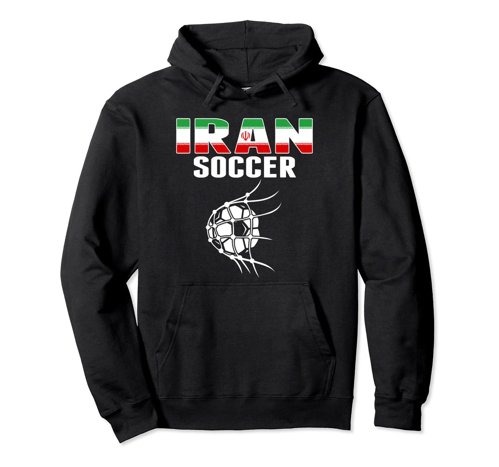 Iran Soccer Ball Net Goal Iranian Hoodie - Fun Novelty Design Men Women - T-Shirt, Sweatshirt, Hoodie
