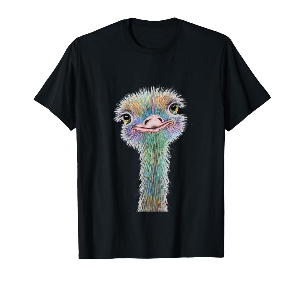 Colorful Ostrich Beautiful Artistic T-Shirt - Unique Graphic Men Women - T-Shirt, Sweatshirt, Hoodie