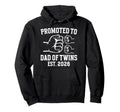 Promoted To Dad Twins 2026 Future Dad Hoodie - Streetwear Style Men Women - T-Shirt, Sweatshirt, Hoodie