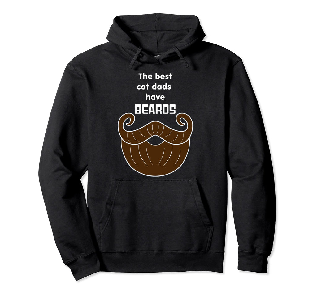 Best Cat Dads Have Beards Funny Bearded Cat Hoodie - Trendy Graphic Unisex - T-Shirt, Sweatshirt, Hoodie