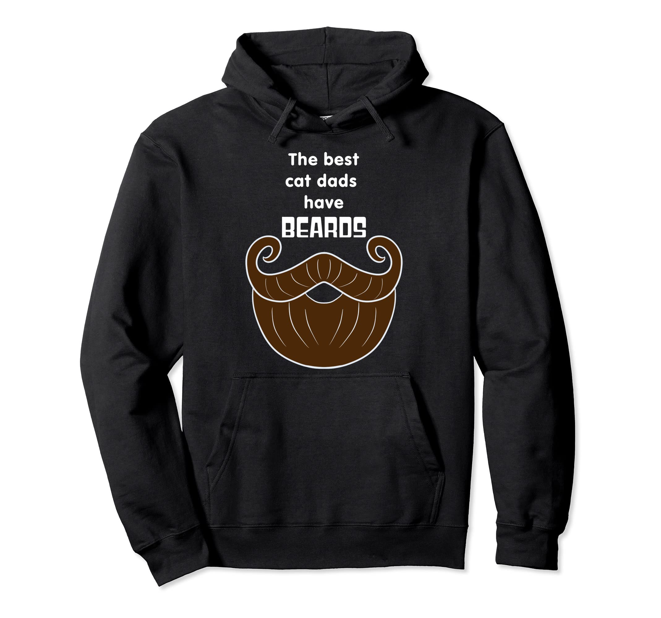 Best Cat Dads Have Beards Funny Bearded Cat Hoodie - Trendy Graphic Unisex - T-Shirt, Sweatshirt, Hoodie