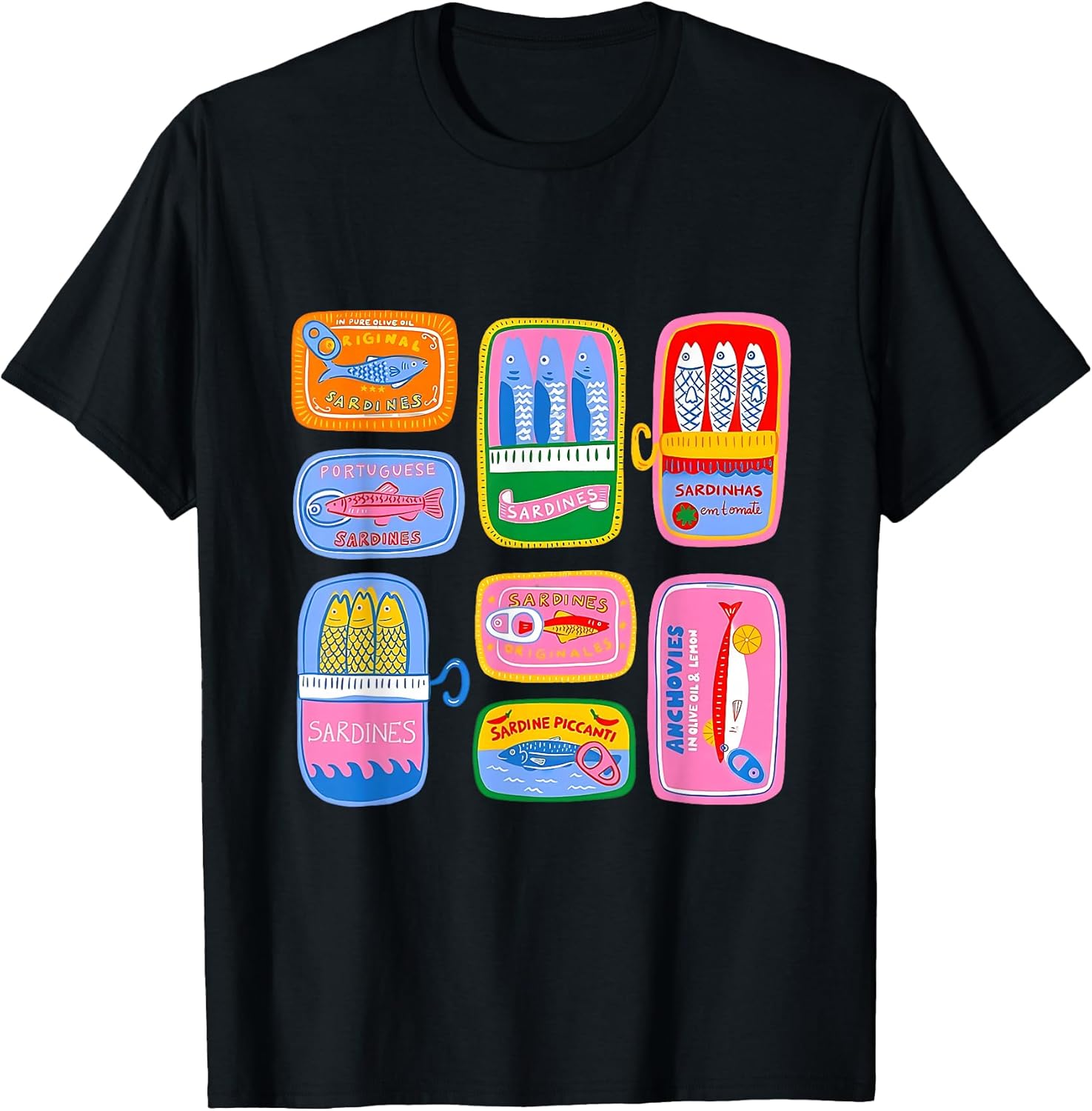 Sardine Tinned Fish Funny Trendy Fisherman Aesthetic - Adult & Kids T-Shirts, Sweatshirts & Hoodies apparel design preview 1