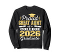 Proud Great Aunt 2026 College Sweatshirt - Streetwear Style Unisex - T-Shirt, Sweatshirt, Hoodie