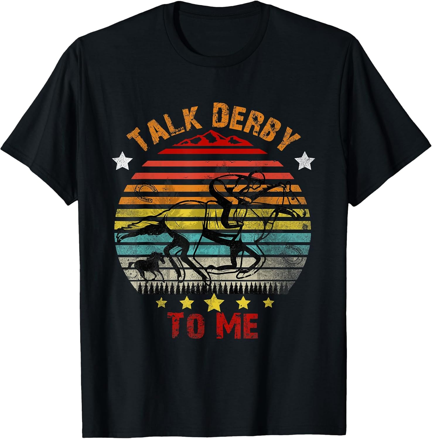 Talk Derby to Me Day 2022 Kentucky Vintage Horse - Adult & Kids T-Shirts, Sweatshirts & Hoodies apparel design preview 1