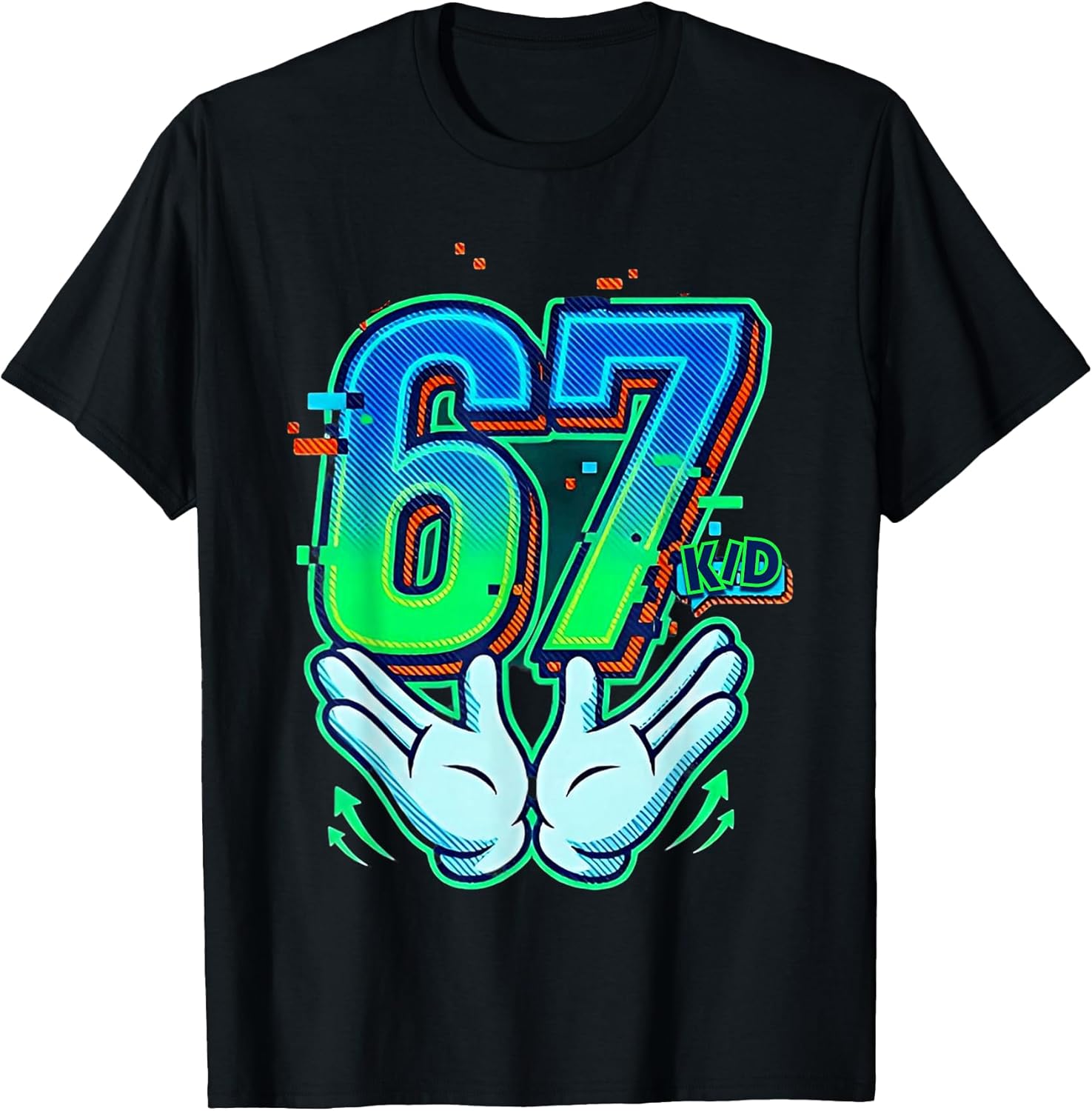 67 Kid s Urban Streetwear Glitch Toon Graphic - Adult & Kids T-Shirts, Sweatshirts & Hoodies apparel design preview 1