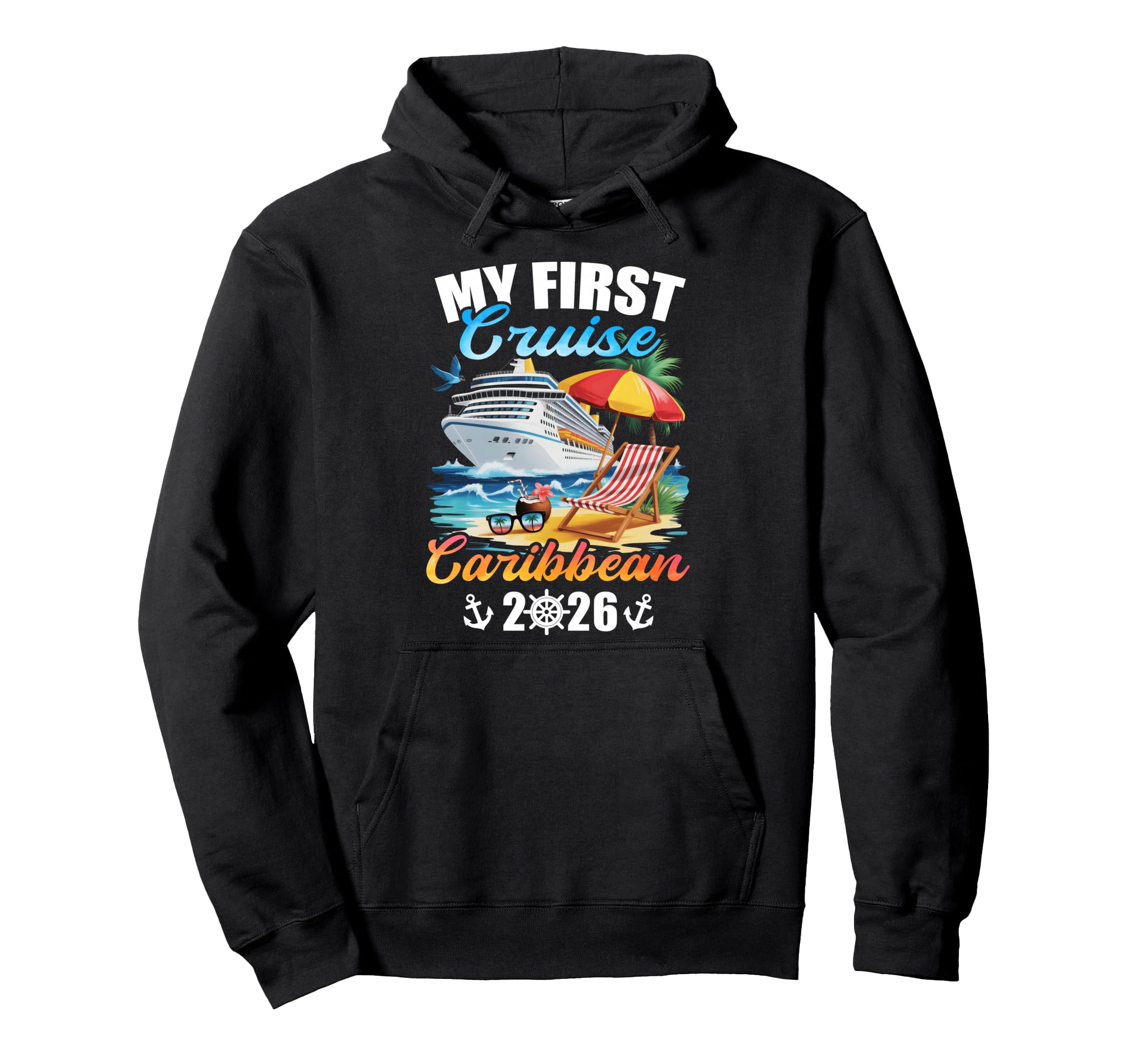 My First Cruise Caribbean 2026 Family Hoodie - Custom Art Print Men Women - T-Shirt, Sweatshirt, Hoodie