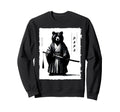 Papa Bear Samurai Ninja Japanese Sweatshirt - Graphic Print Men Women - T-Shirt, Sweatshirt, Hoodie