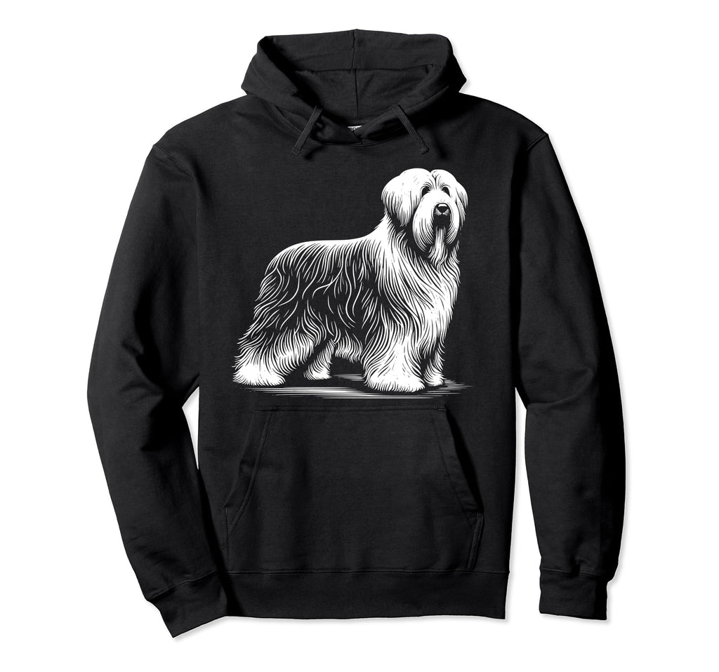 Dog Dad Mom Lover Monochromatic Bearded Hoodie - Novelty Apparel Men Women - T-Shirt, Sweatshirt, Hoodie