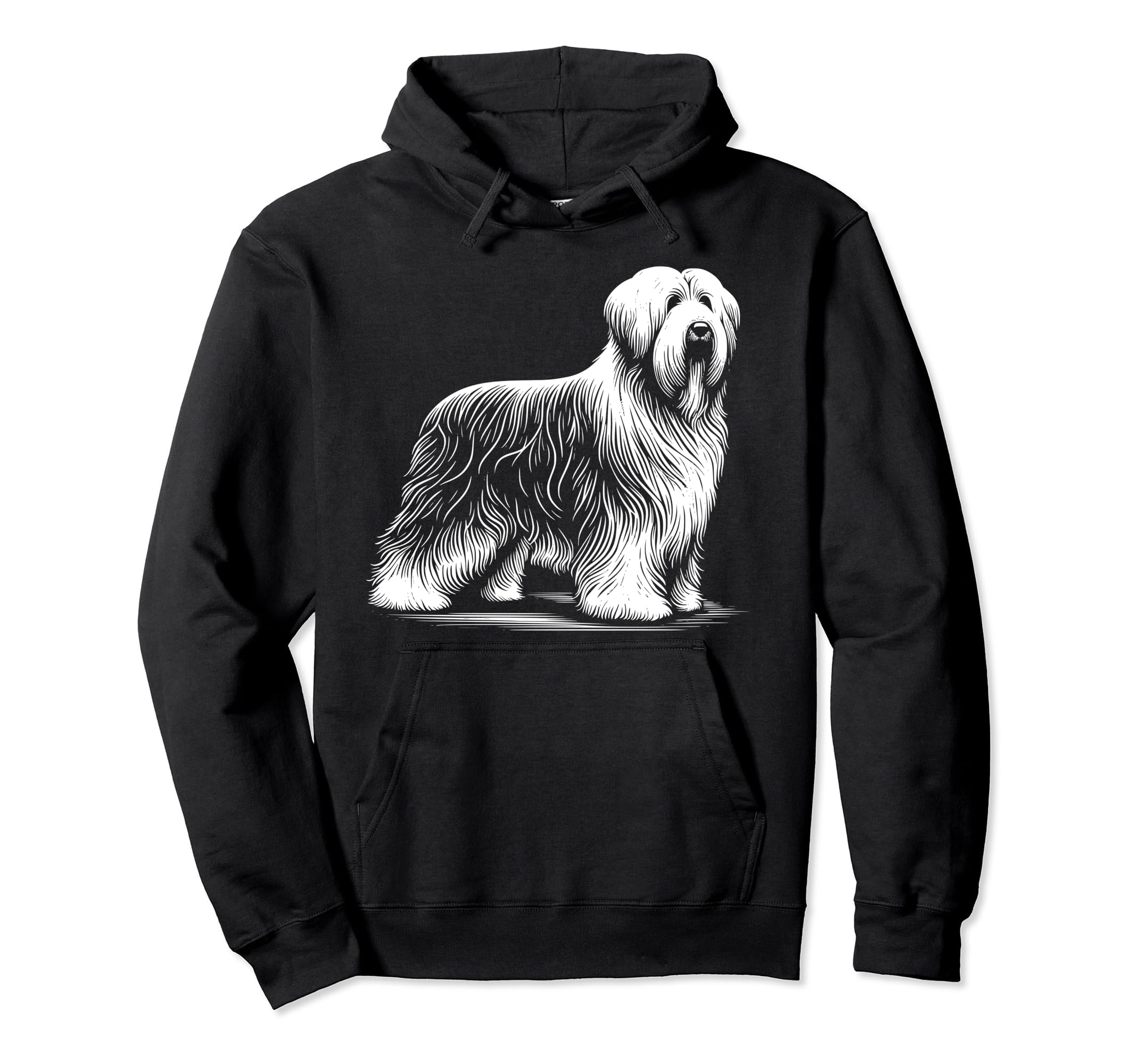 Dog Dad Mom Lover Monochromatic Bearded Hoodie - Novelty Apparel Men Women - T-Shirt, Sweatshirt, Hoodie