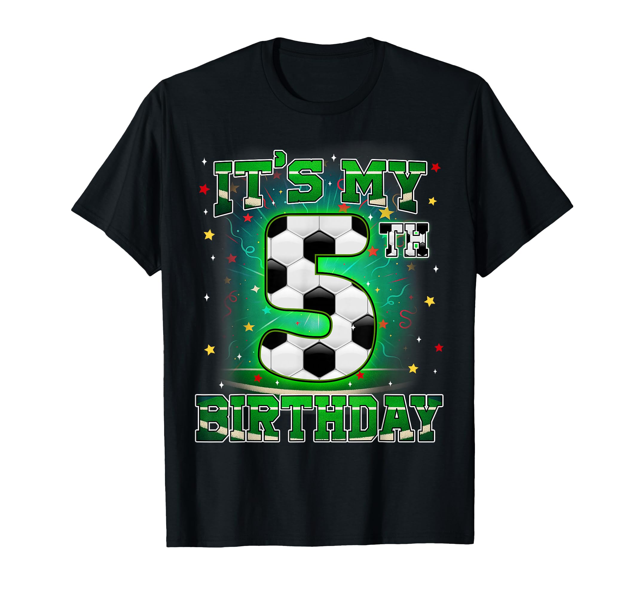 Its My 5Th Birthday Soccer 5 Years Old T-Shirt - Minimalist Print Unisex - T-Shirt, Sweatshirt, Hoodie