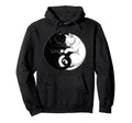 Yin And Yang Pet Cat Black White Cats Hoodie - Trendy Graphic for Adults - T-Shirt, Sweatshirt, Hoodie