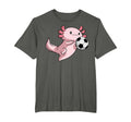 Kawaii Axolotl Pun Funny Soccer Player T-Shirt - Graphic Print Men Women - T-Shirt, Sweatshirt, Hoodie